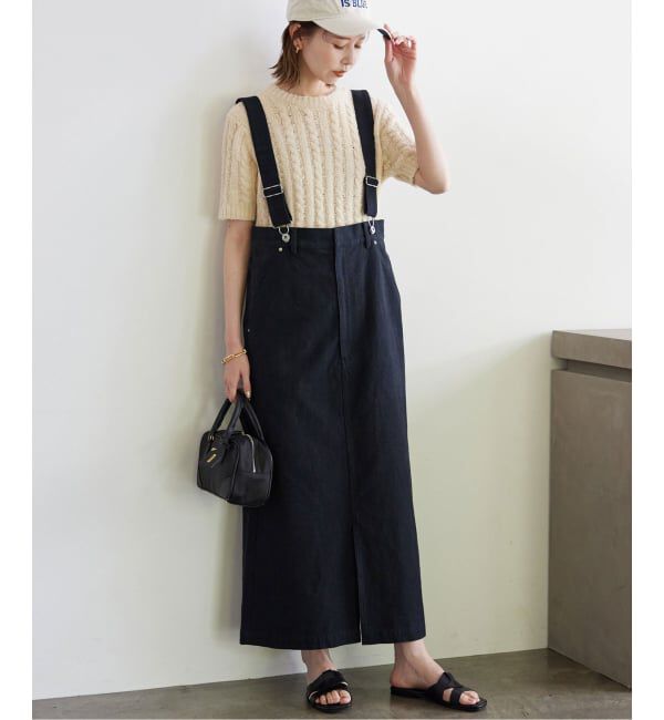 SLOBE IENA「《WEB限定/追加》ハイウエストジャンパースカート」|スカート|