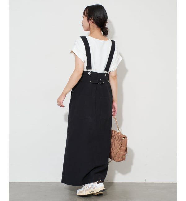 SLOBE IENA「《WEB限定/追加》ハイウエストジャンパースカート」|スカート|