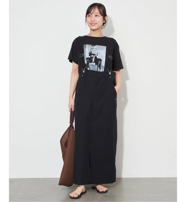 SLOBE IENA「《WEB限定/追加》ハイウエストジャンパースカート」|スカート|