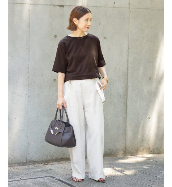 IENA「《WEB限定/追加》クロップドTシャツ」|Tシャツ・カットソー|