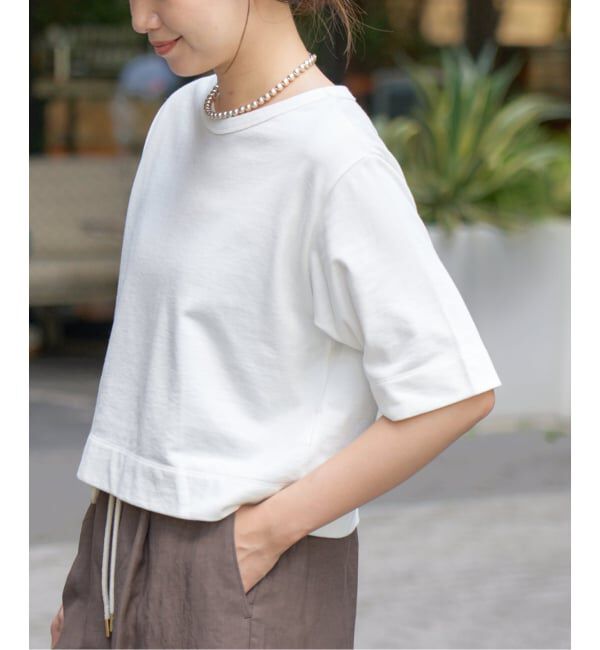 IENA「《WEB限定/追加》クロップドTシャツ」|Tシャツ・カットソー|