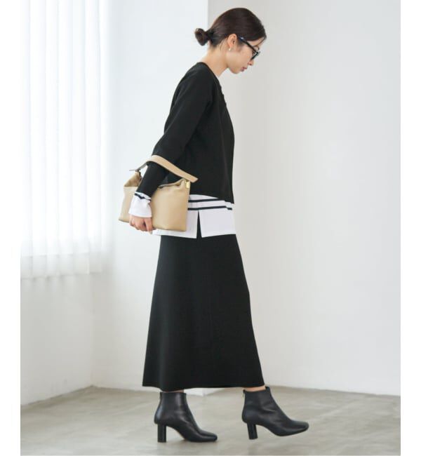 IENA「スーパーファインスムースクルーカーディガン」|カーディガン|