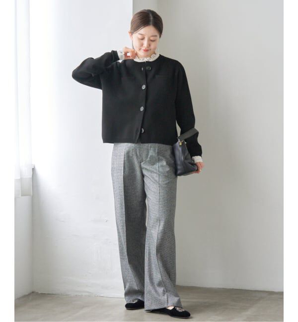 IENA「スーパーファインスムースクルーカーディガン」|カーディガン|