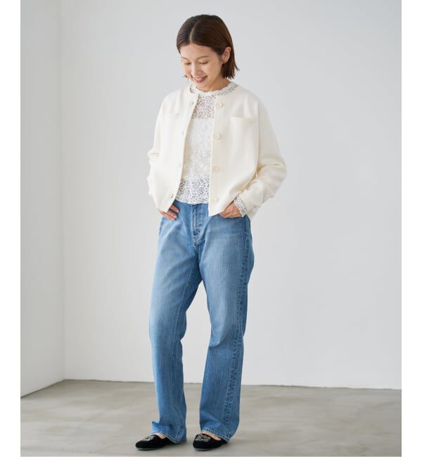 IENA「スーパーファインスムースクルーカーディガン」|カーディガン|