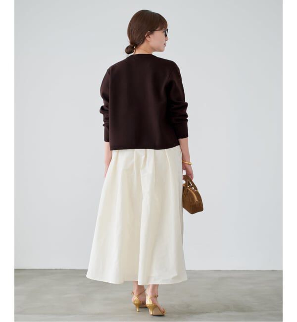 IENA「スーパーファインスムースクルーカーディガン」|カーディガン|