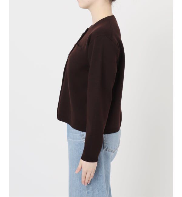 IENA「スーパーファインスムースクルーカーディガン」|カーディガン|