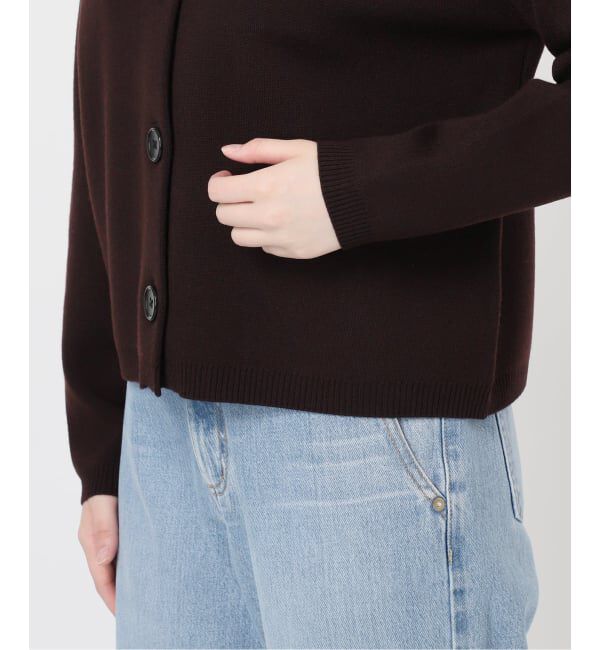 IENA「スーパーファインスムースクルーカーディガン」|カーディガン|