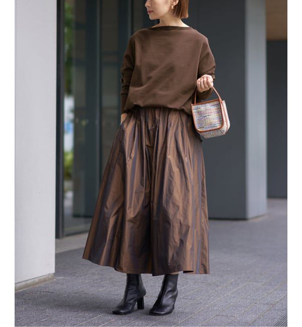 IENA「《WEB限定/追加2》コットンストレッチ NEO2 ワイド長袖プルオーバー」|ニット・セーター|