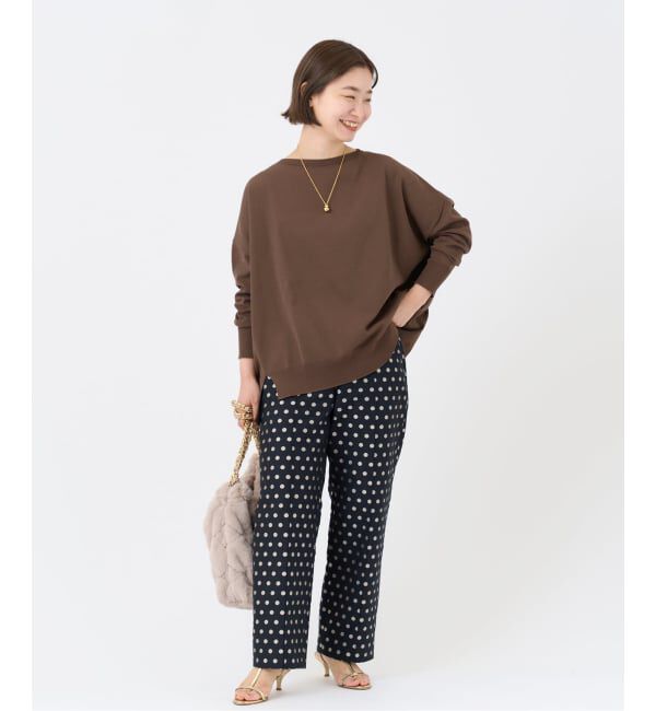 IENA「《WEB限定/追加2》コットンストレッチ NEO2 ワイド長袖プルオーバー」|ニット・セーター|