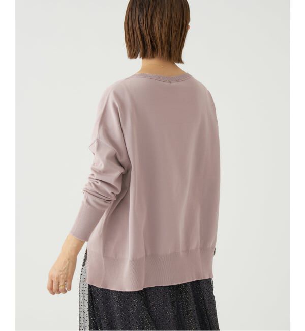 IENA「《WEB限定/追加2》コットンストレッチ NEO2 ワイド長袖プルオーバー」|ニット・セーター|