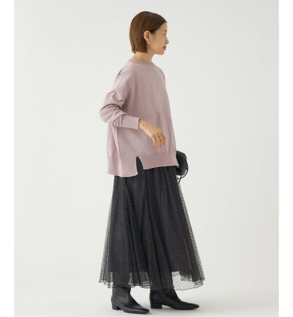 IENA「《WEB限定/追加2》コットンストレッチ NEO2 ワイド長袖プルオーバー」|ニット・セーター|