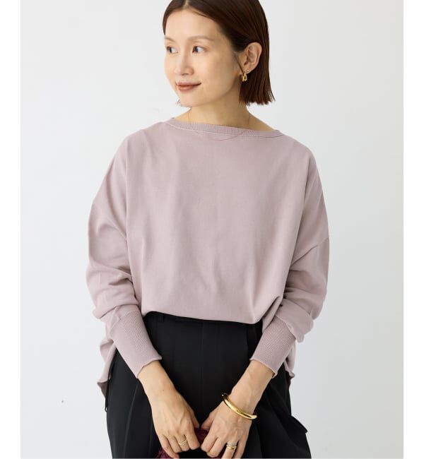 IENA「《WEB限定/追加2》コットンストレッチ NEO2 ワイド長袖プルオーバー」|ニット・セーター|