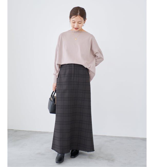 IENA「《WEB限定/追加2》コットンストレッチ NEO2 ワイド長袖プルオーバー」|ニット・セーター|