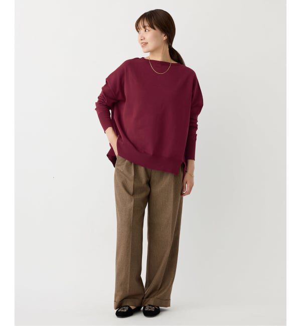 IENA「《WEB限定/追加2》コットンストレッチ NEO2 ワイド長袖プルオーバー」|ニット・セーター|