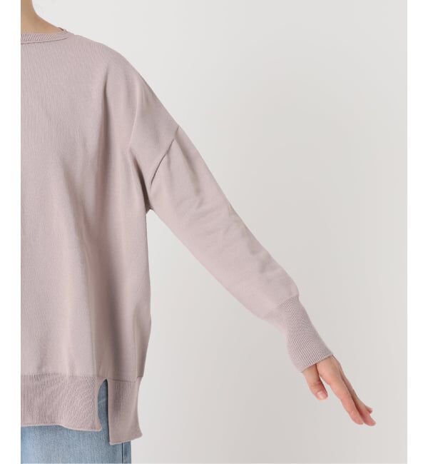 IENA「《WEB限定/追加2》コットンストレッチ NEO2 ワイド長袖プルオーバー」|ニット・セーター|