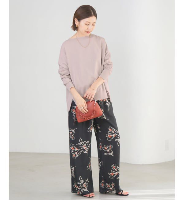 IENA「《WEB限定/追加2》コットンストレッチ NEO2 ワイド長袖プルオーバー」|ニット・セーター|