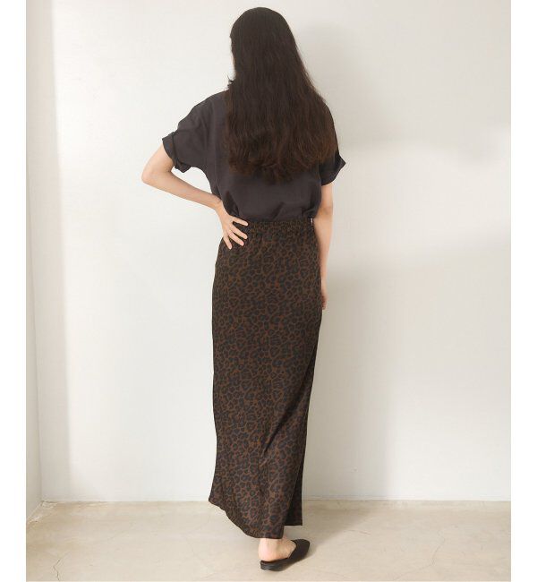IENA「BLACK レオパードスカート」|スカート|