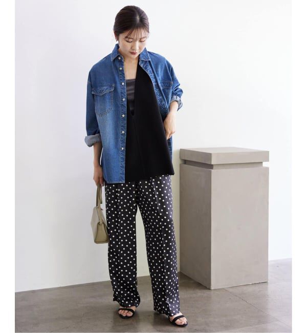 SLOBE IENA「《WEB限定/追加2》プリントサテンイージーパンツ」|その他|