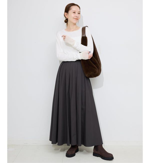 SLOBE IENA「レイヤードフロッキードットスリーブロンTEE」|Tシャツ・カットソー|