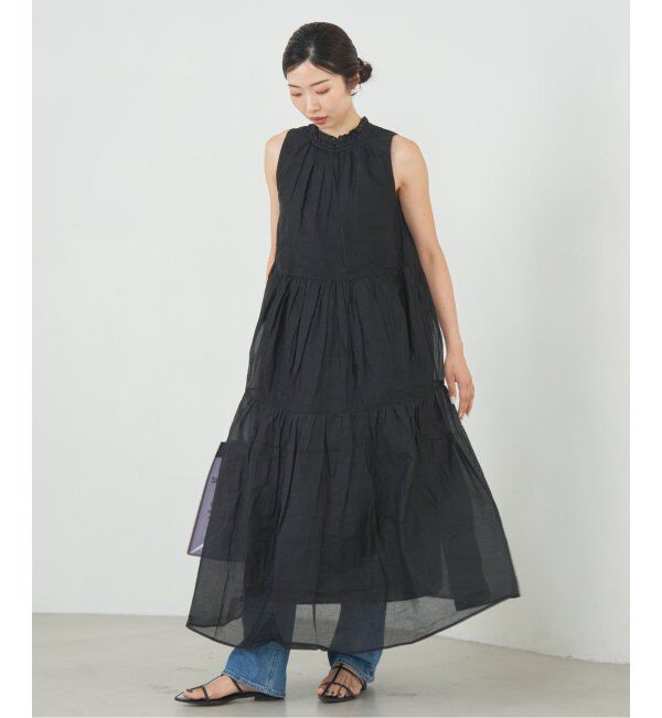 IENA「MARILYN MOON/マリリンムーン Sheer gather OP ワンピース」|ワンピース|