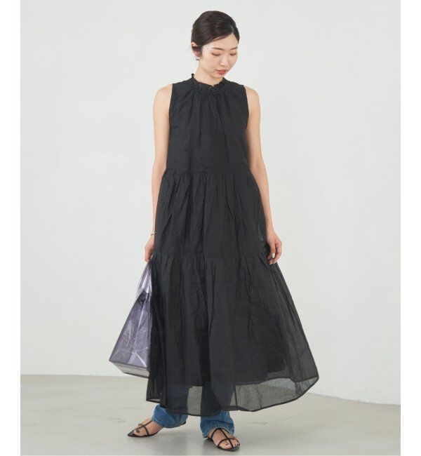 IENA「MARILYN MOON/マリリンムーン Sheer gather OP ワンピース」|ワンピース|