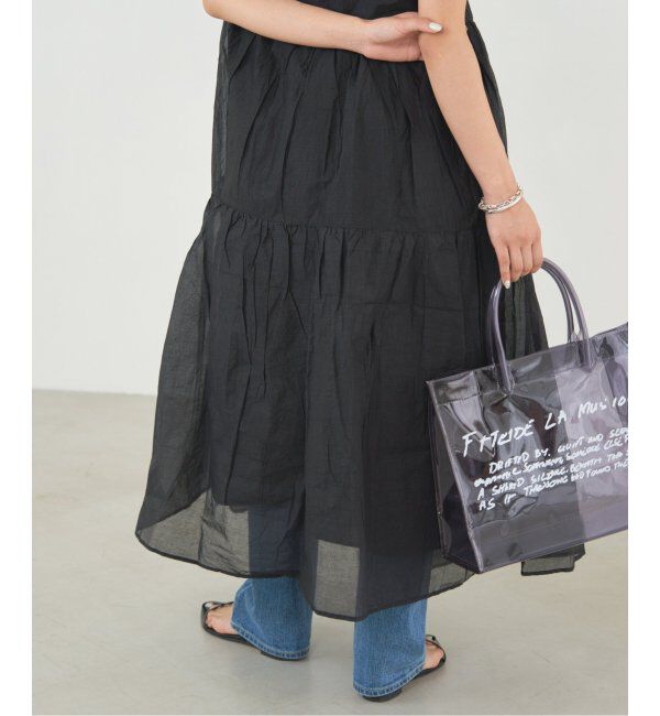 IENA「MARILYN MOON/マリリンムーン Sheer gather OP ワンピース」|ワンピース|