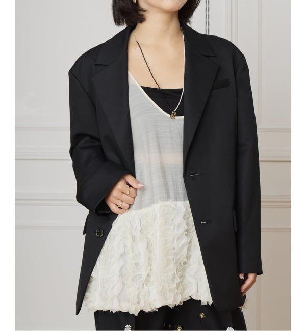 IENA LA BOUCLE「IENA LA BOUCLE フリルチュニック」|チュニック|ホワイト