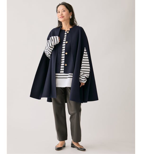 VERMEIL par iena「リバーマント」|ポンチョ・ケープ|