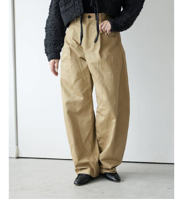 IENA LA BOUCLE「IENA LA BOUCLE ハイカウントツイルバレルパンツ」|その他|