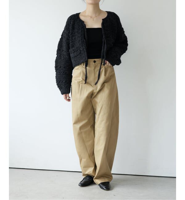 IENA LA BOUCLE「IENA LA BOUCLE ハイカウントツイルバレルパンツ」|その他|