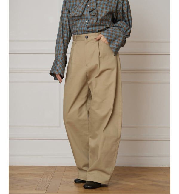 IENA LA BOUCLE「IENA LA BOUCLE ハイカウントツイルバレルパンツ」|その他|