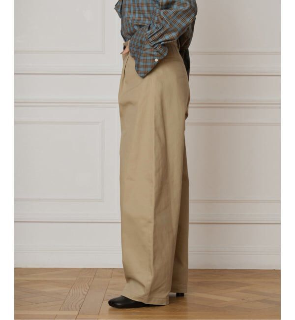 IENA LA BOUCLE「IENA LA BOUCLE ハイカウントツイルバレルパンツ」|その他|