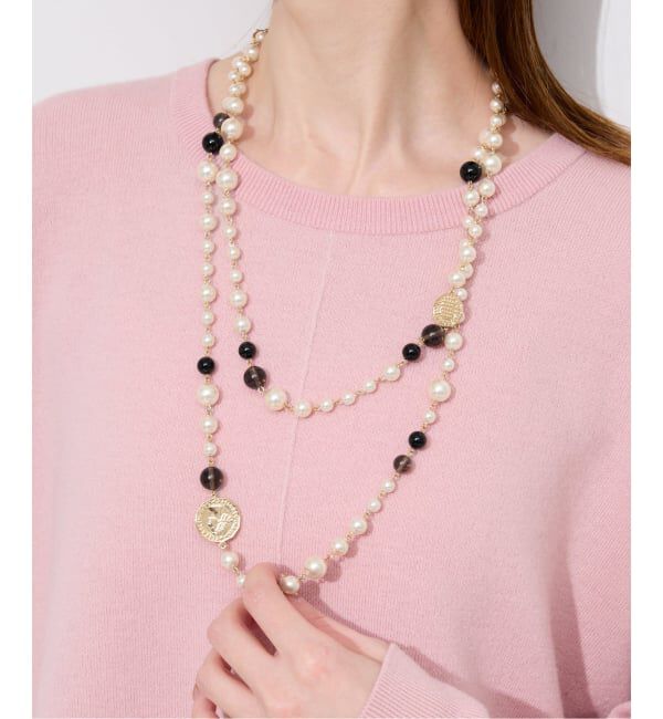 SLOBE IENA「SLOBE パールチェーンMIXネックレス」|ネックレス|ホワイト