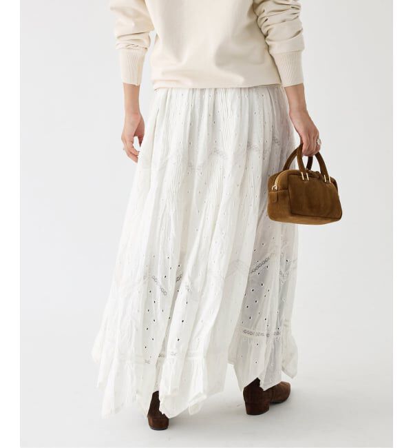 IENA「venit/ヴェニット レーススカート VEC-5534-B」|スカート|