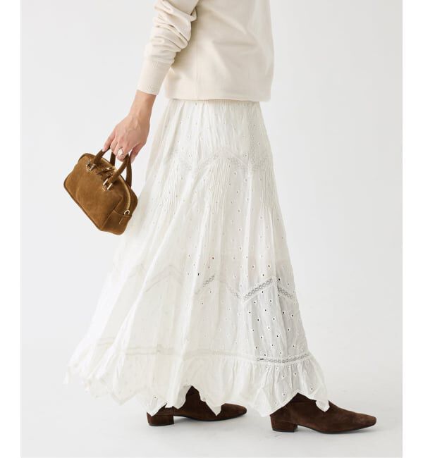 IENA「venit/ヴェニット レーススカート VEC-5534-B」|スカート|