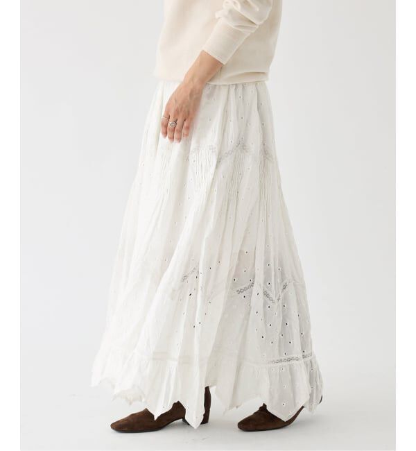 IENA「venit/ヴェニット レーススカート VEC-5534-B」|スカート|