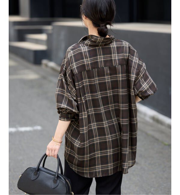 SLOBE IENA「《追加》ビエラチェックルーズシャツ」|シャツ・ブラウス|