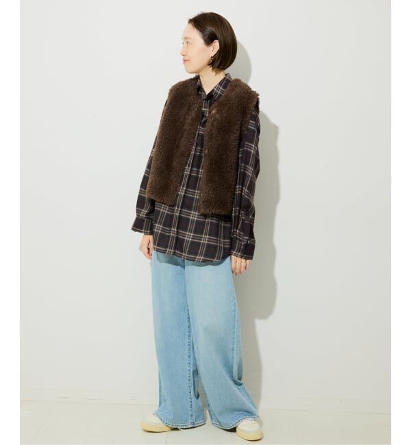 SLOBE IENA「《追加》ビエラチェックルーズシャツ」|シャツ・ブラウス|