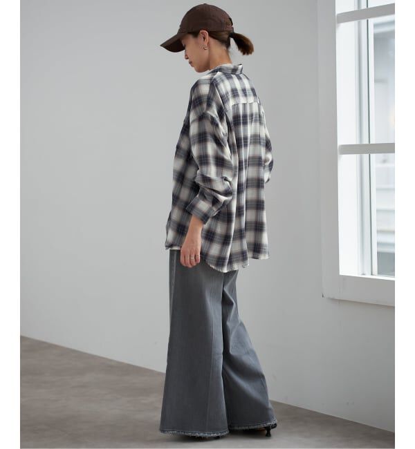 SLOBE IENA「《追加》ビエラチェックルーズシャツ」|シャツ・ブラウス|