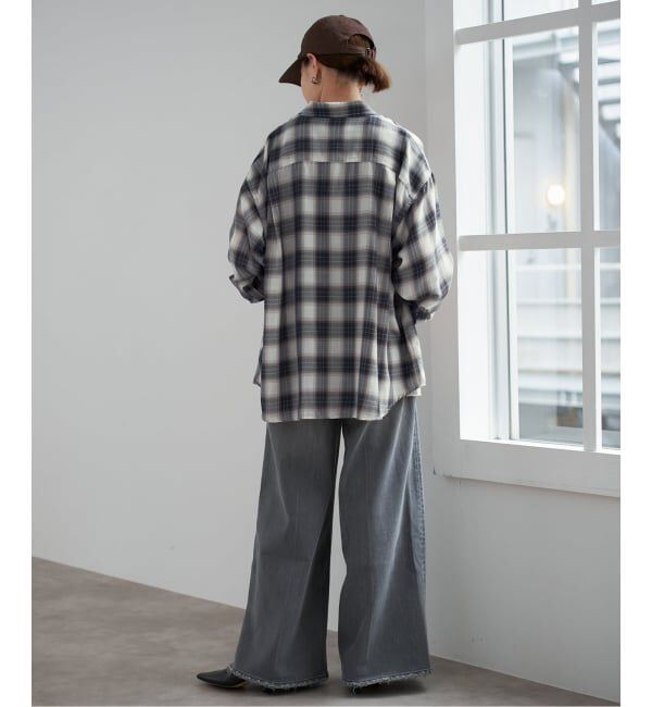 SLOBE IENA「《追加》ビエラチェックルーズシャツ」|シャツ・ブラウス|