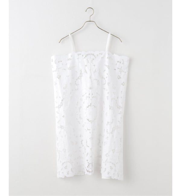 IENA LA BOUCLE「HERITER/エリテ cutwork parts tablecloth aprondr H0-00-7045」|ワンピース|ホワイト