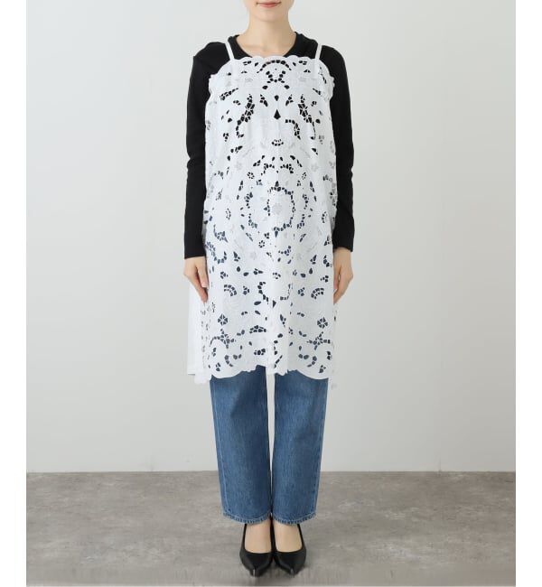 IENA LA BOUCLE「HERITER/エリテ cutwork parts tablecloth aprondr H0-00-7045」|ワンピース|
