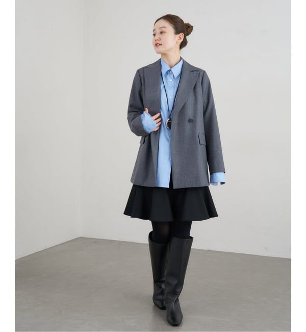 IENA「ツイードダブルクロスフレアミニスカート」|スカート|