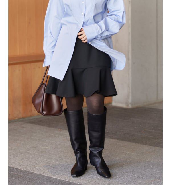 IENA「ツイードダブルクロスフレアミニスカート」|スカート|