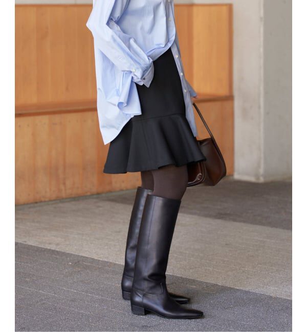 IENA「ツイードダブルクロスフレアミニスカート」|スカート|