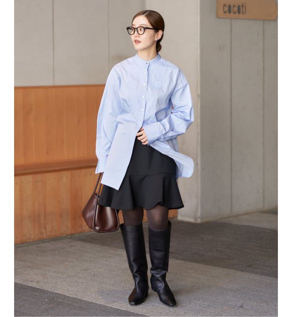 IENA「ツイードダブルクロスフレアミニスカート」|スカート|