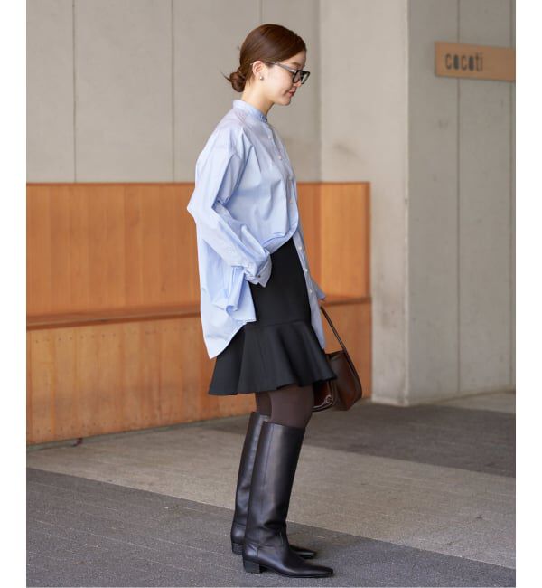 IENA「ツイードダブルクロスフレアミニスカート」|スカート|