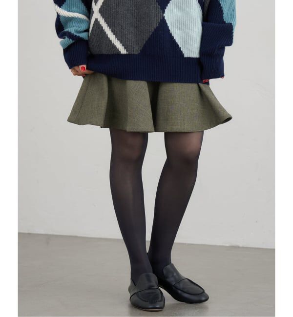 IENA「ツイードダブルクロスフレアミニスカート」|スカート|