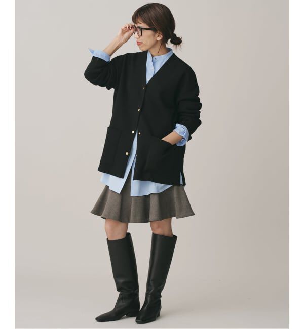 IENA「ツイードダブルクロスフレアミニスカート」|スカート|