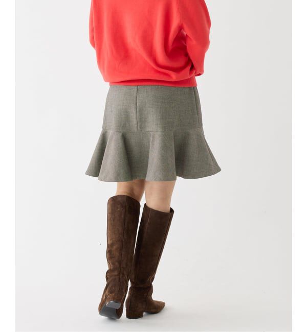 IENA「ツイードダブルクロスフレアミニスカート」|スカート|